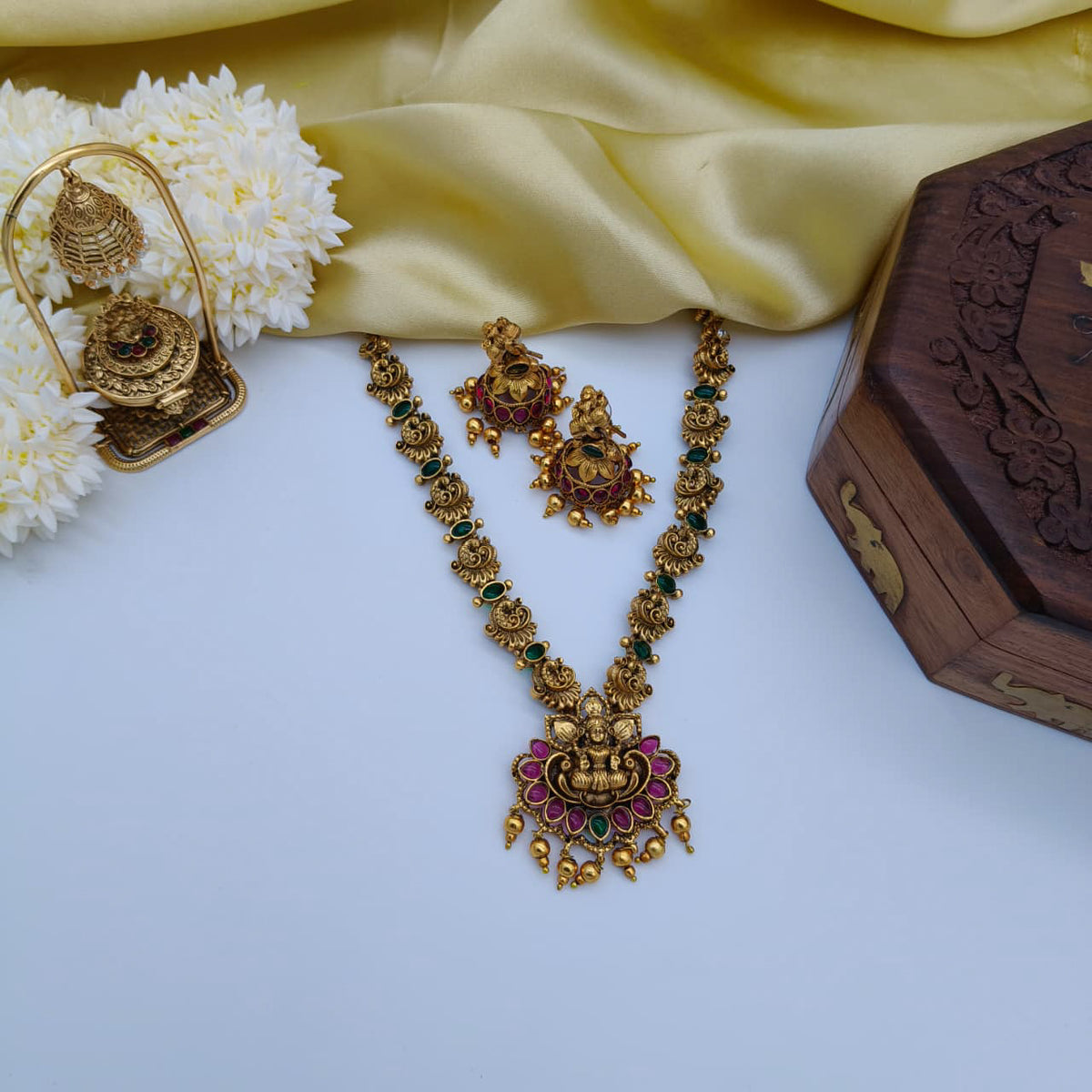 Ruby lakshmi necklace