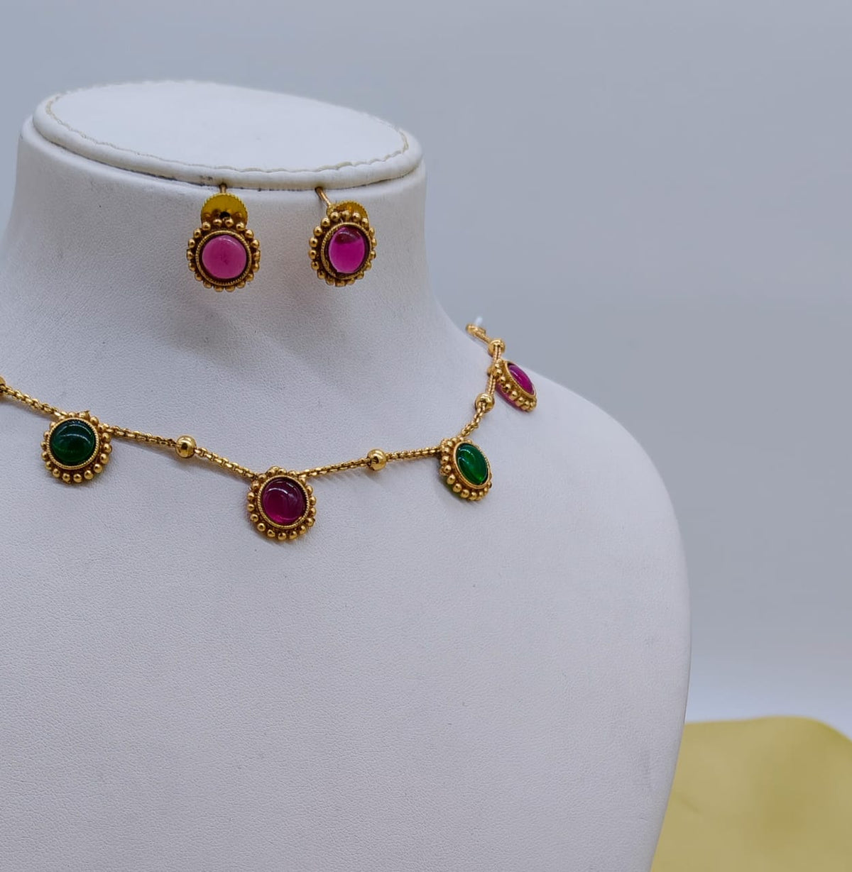 Dual Stone Delicate Necklace